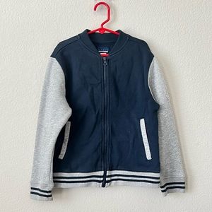 Basic Editions Navy Blue & Gray Zip Up Jacket